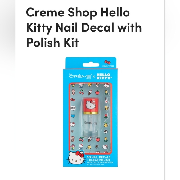 NWT THE CRÈME SHOP × HELLO KITTY 50 NAIL ART DECAL STICKERS + CLEAR NP - Picture 12 of 16